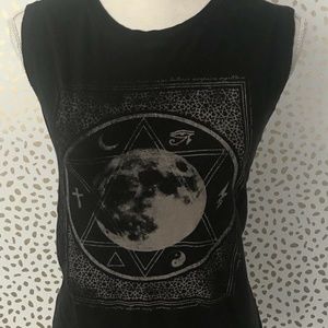 Recycled Karma sleeveless tank top Black Moon L